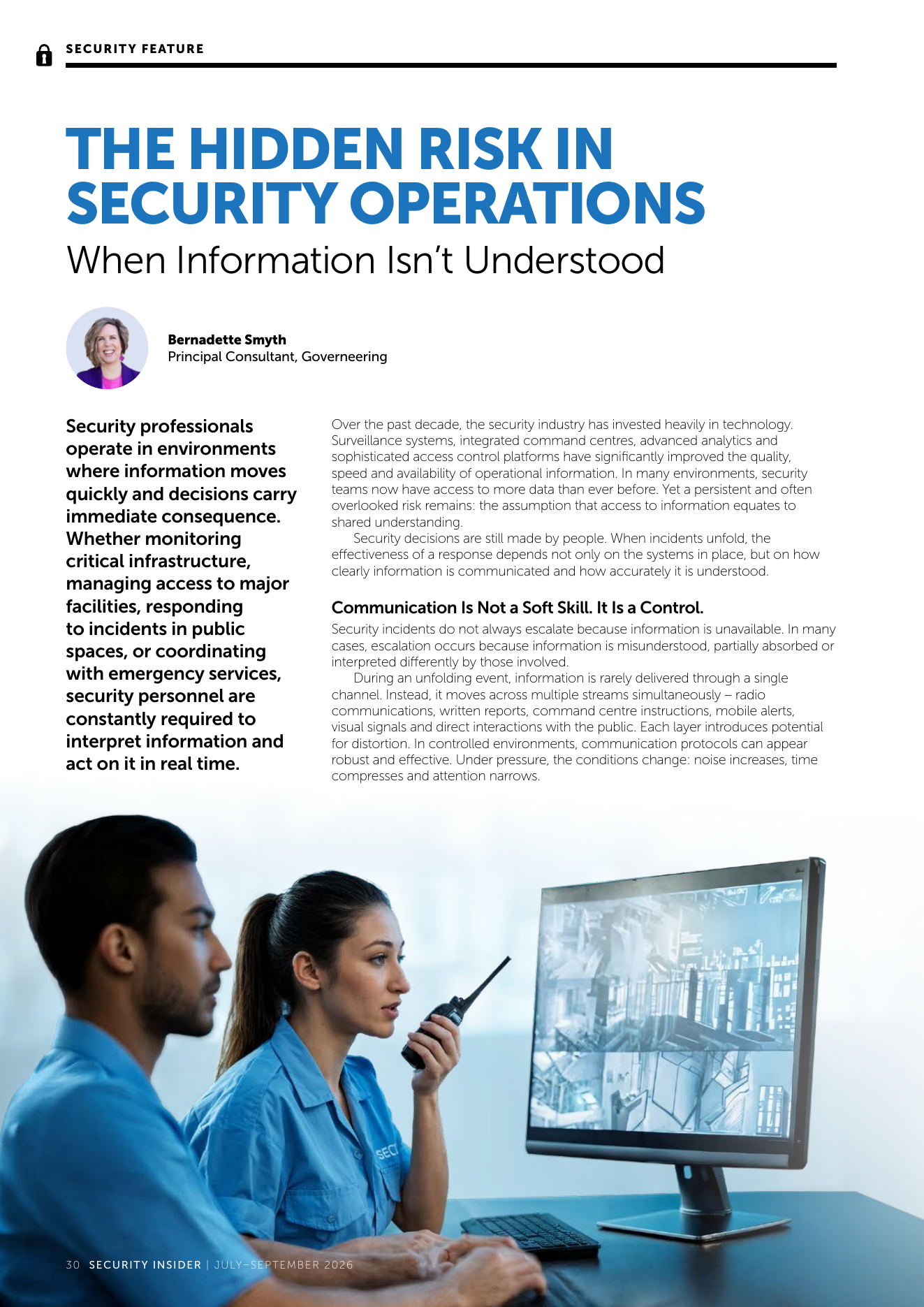 Cover page of The Hidden Risk in Security Operations in Security Insider